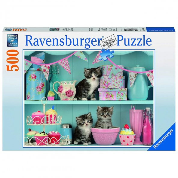 Ravensburger 500 Parçalı Yapboz Sevimli Kediler ve Kekler Puzzle