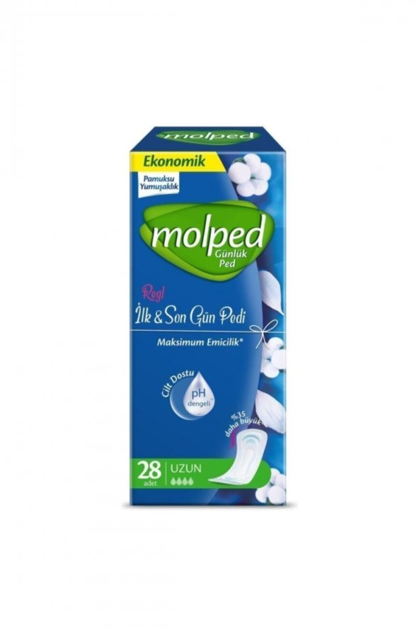Molped Günlük Ped İlk Son Gün Uzun 28li
