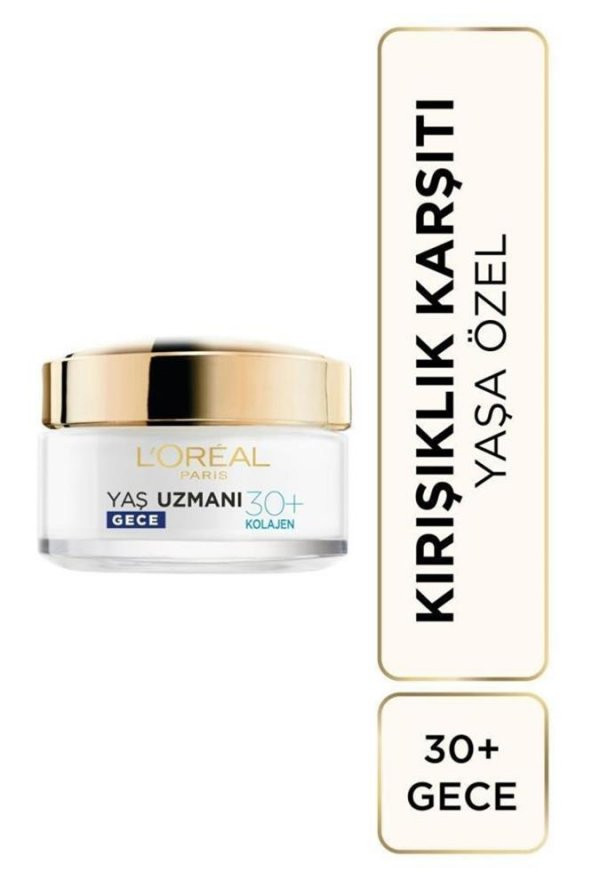 LOreal Paris Yaş Uzmanı 30+ Kırışıklık Karşıtı Nemlendirici Gece Kremi  50 Ml - 2