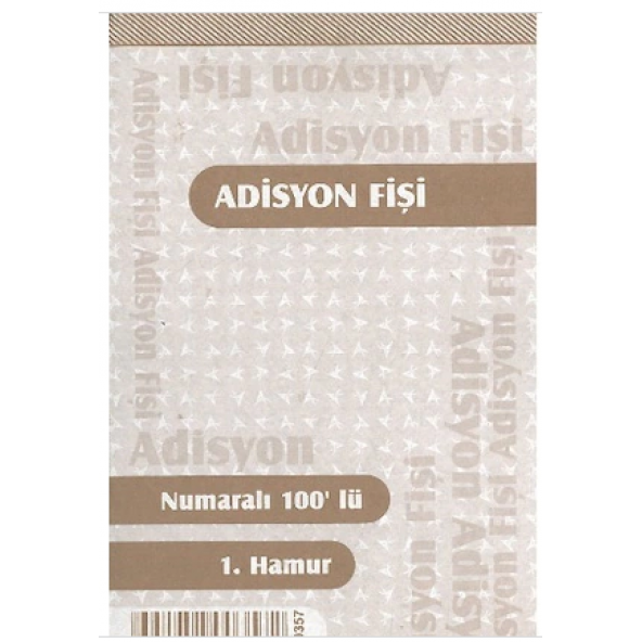 Adisyon 1. Hamur tek Nüsha Numaralı 10 lu paket armat