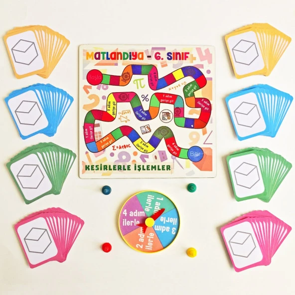 Matlandiya - 6. Sınıf Kutu Oyunu - Matematik İşlem Eğitici Eğlenceli Beceri Oyunu