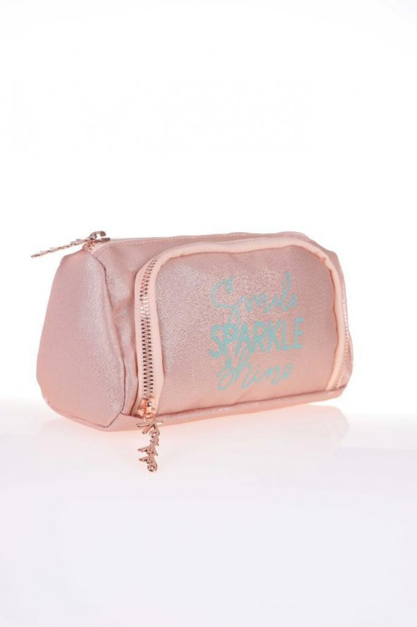 Kaukko Sparkle Plump Kalem Çantası Somon K2306 - 2