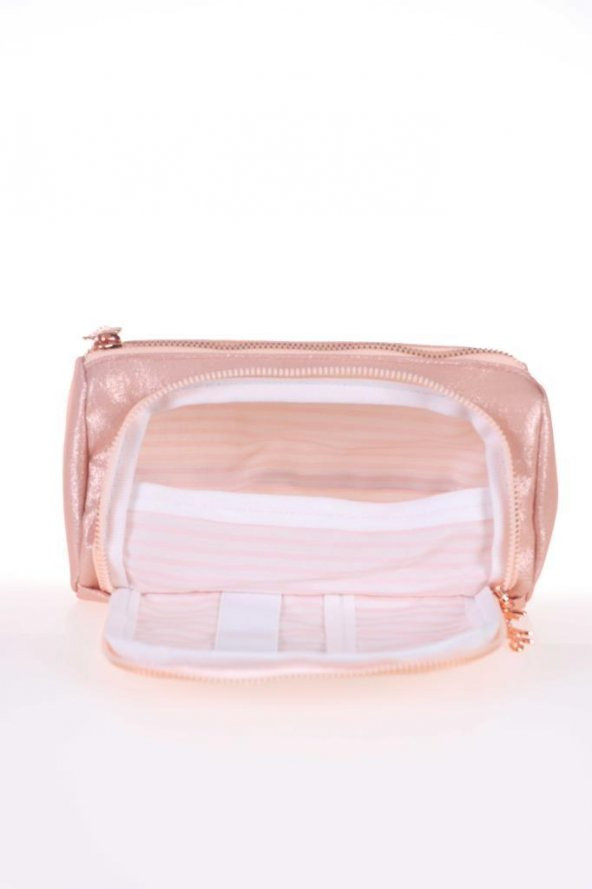 Kaukko Sparkle Plump Kalem Çantası Somon K2306 - 3