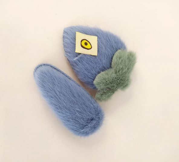 Meyveli Renkli Peluş Çıt Çıt Toka Mavi ürün görseli