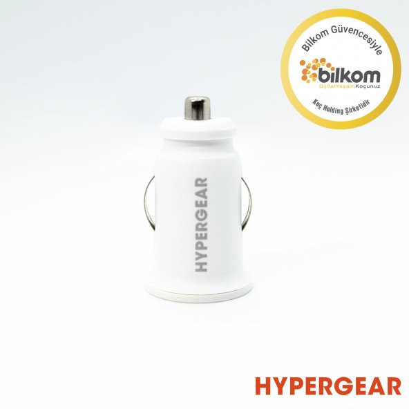 Hypergear 2.1A 2X Hızlı Araç Şarj Aleti Başlığı Beyaz