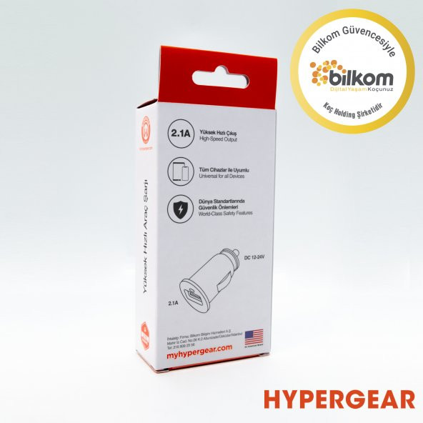 Hypergear 2.1A 2X Hızlı Araç Şarj Aleti Başlığı Siyah - 6