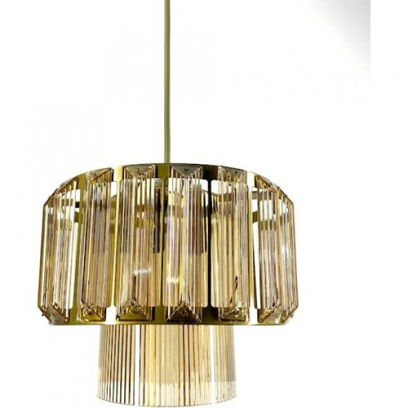 Dede Tekli Piramit Plastik Taşlı Optik Camlı Sarkıt Eskitme - 2