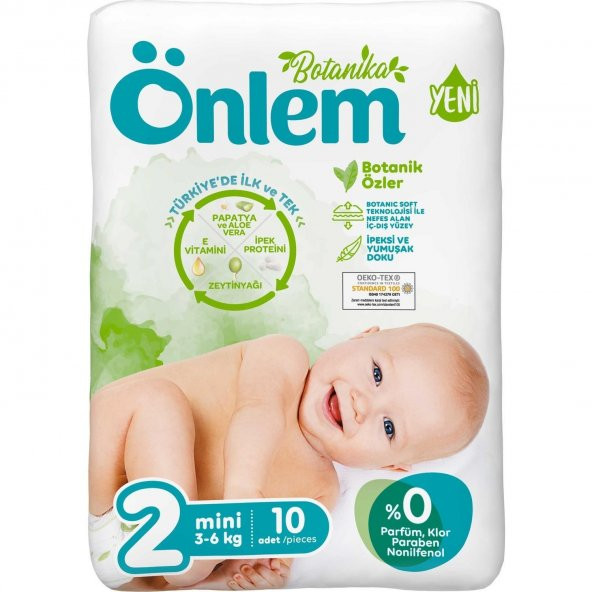 Önlem Bebek Bezi 2 Numara Yenidoğan 3-6 Kg Arası Deneme Boyu 10 Adet