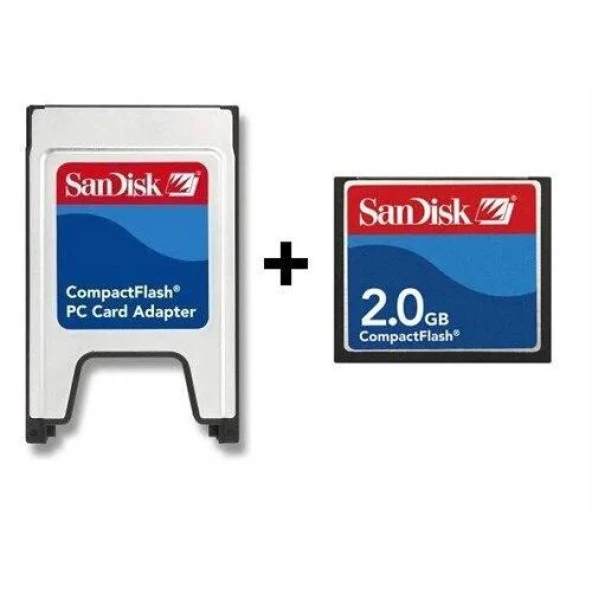 Sandisk Pcmcıa-Cf Compact Flash Adaptör + 2Gb Compact Flash Kart