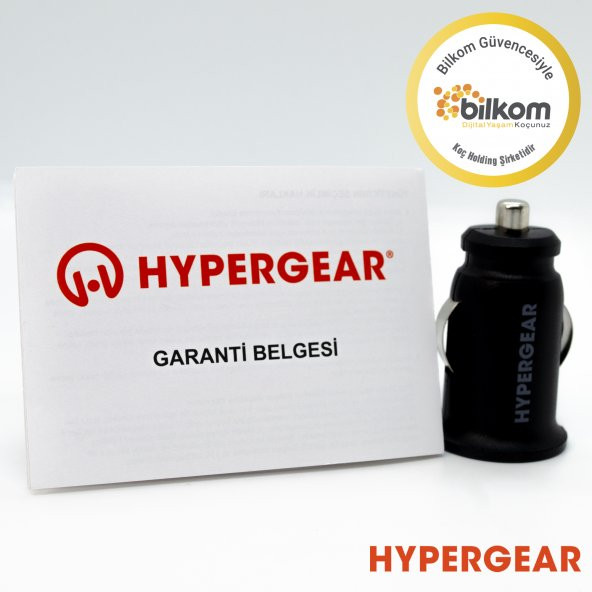 Hypergear 2.1A 2X Hızlı Araç Şarj Aleti Set Type-C Kablo Siyah - 4