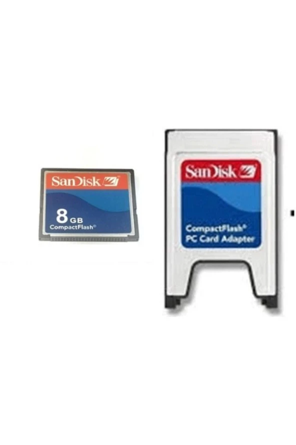 Sandisk 8 Gb Compact Flash Kart  Pcmcıa-Cf Compact Flash Adaptör