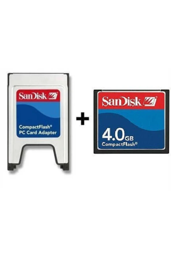 Sandisk 4Gb Compact Flash Kart + Pcmcıa Adaptör