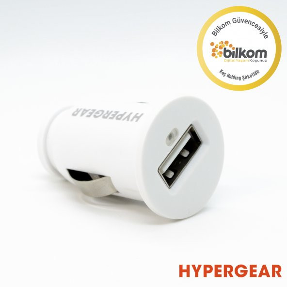 Hypergear 2.1A 2X Hızlı Araç Şarj Aleti Set İphone Uyumlu Lightning Kablo Beyaz - 3