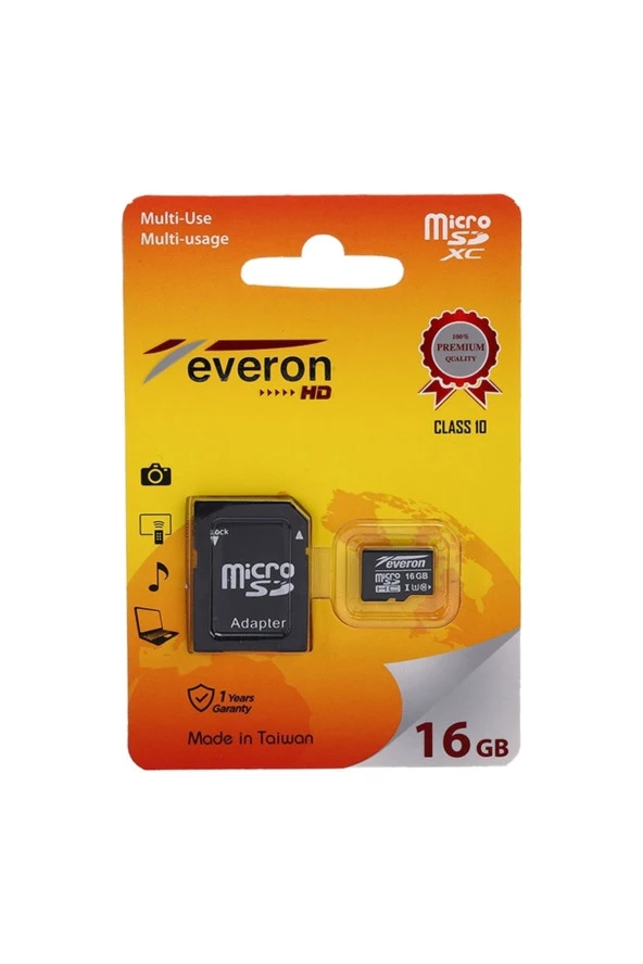Everon 16Gb Microsd-Hc U1 Class 10 Hafıza Kartı+Sd Adaptör