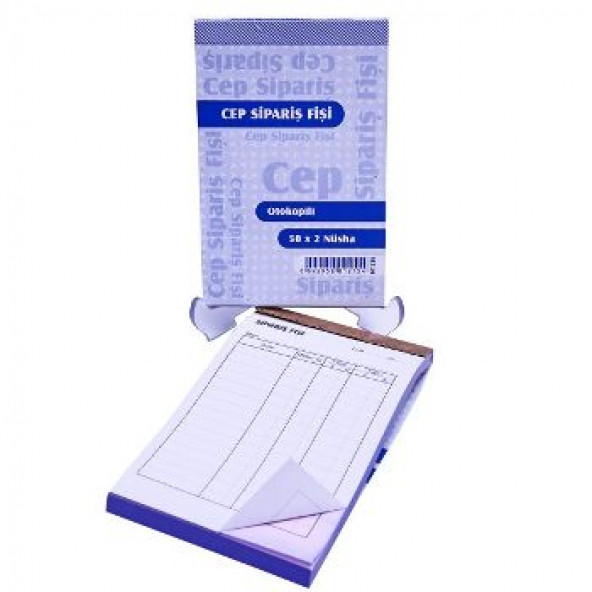 Cep Sipariş Fişi Otokopili 50x2 Nüsha 12 li paket ürün görseli 1