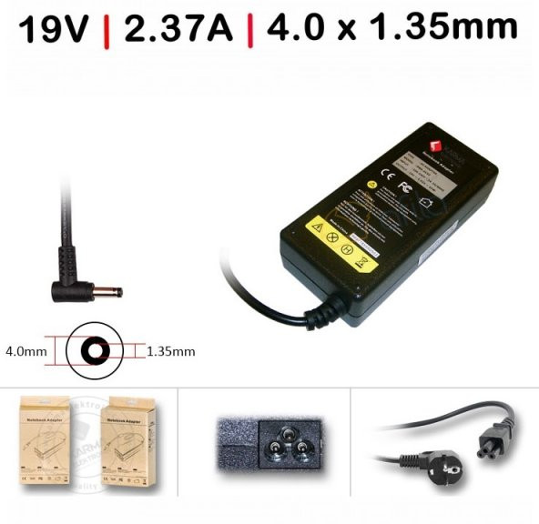 Asus X540LA-XX1017D, X540LA-XX1032D Adaptör Şarj Cihazı (19V 2.37A 45W)