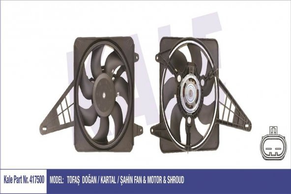 KALE 417500-FAN MOTORU DAVLUMBAZLI M131 DKŞ-SLX SOKETLİ 160W-300mm