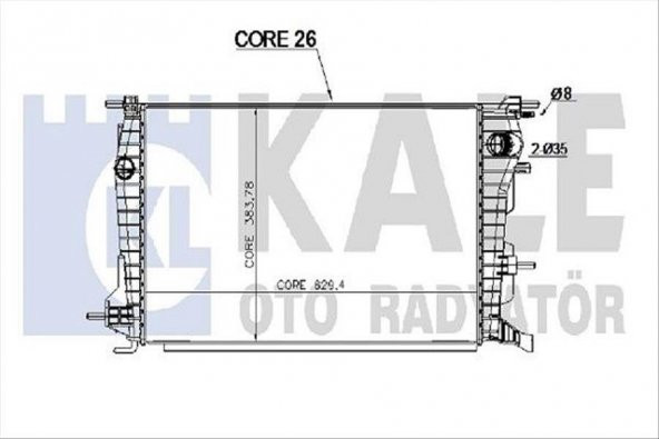 KALE 0559021AB-SU RADYATÖRÜ RENAULT FLUENCE DIESEL 1 SIRA ALB SİSTEM