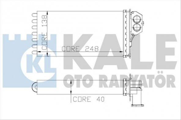 KALE 2081822AL-KALORİFER RADYATÖRÜ 206 98 XSARA 99 247x134