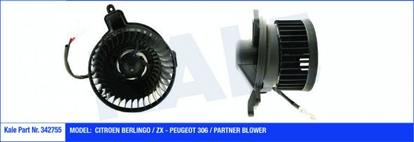 KALE 342755-KALORİFER MOTORU 12V CITROEN BERLINGO-ZX-PEUGEOT 306-PARTNER