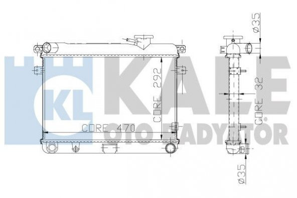 KALE 0106092AL-SU RADYATÖRÜ M131 EM-YM 470x292x34 2 SIRA AL PL SİSTEM