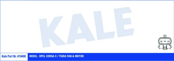 KALE FAN MOTORU DAVLUMBAZLI OPEL CORSA C-TIGRA 250W-294mm