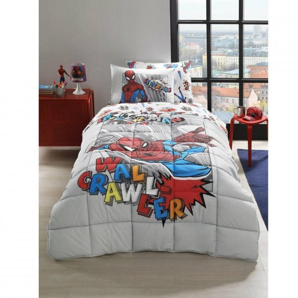 Özdilek Disney Spiderman Wall Tek Kişilik Lisanslı Uyku Seti Gri