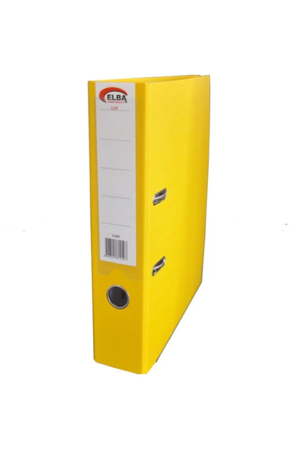 Elba Klasör Plastik Lüx Geniş Sarı Klasör (1 Koli 25 Adet)