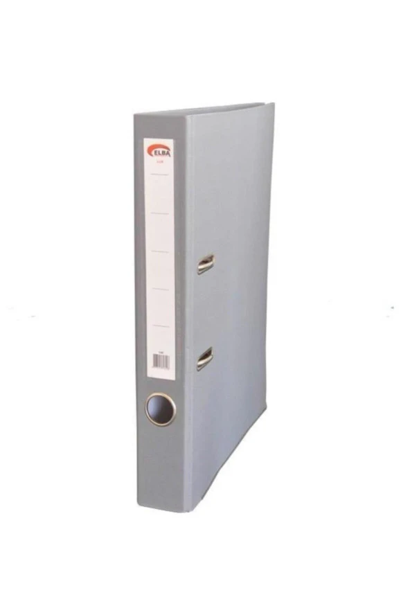 Elba Klasör Plastik Lüx Dar Gri Büro Klasörü (1 Koli 30 Adet)