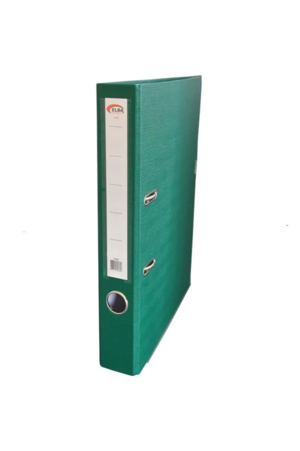 Elba Klasör Plastik Lüx Dar Yeşil Büro Klasörü (1 Koli 30 Adet)