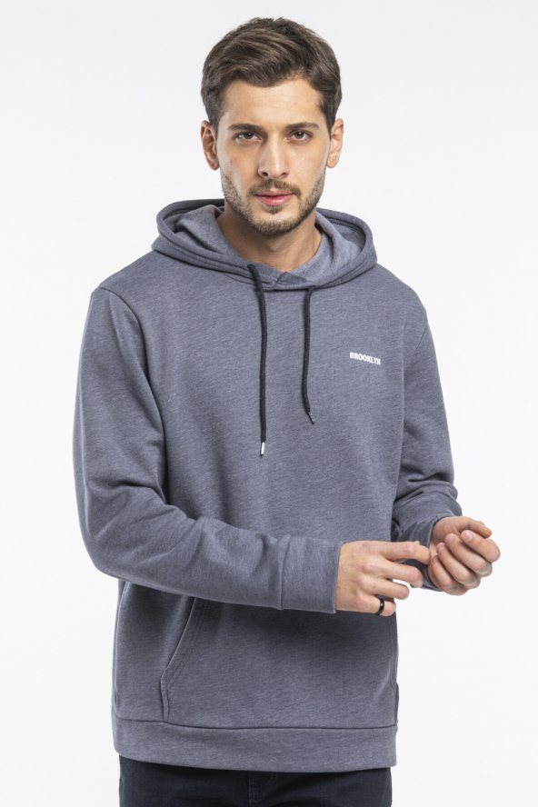 spr22sw61 Kapş.Kanguru Cepli Sweatshırt - 8