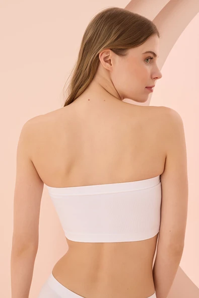 Beyaz Seamless Büstiyer - Resim 4