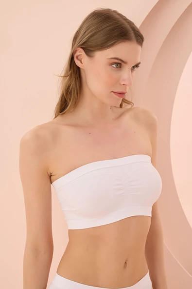 Beyaz Seamless Büstiyer - Resim 2