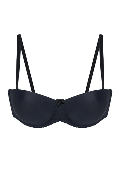 Siyah Desteksiz Straplez Sütyen - Resim 4