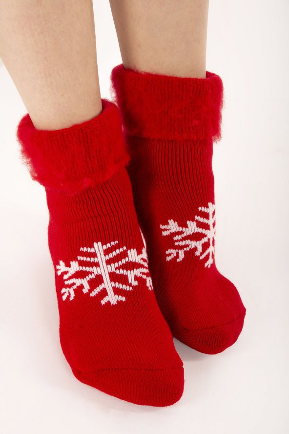 Kırmızı Termal Yılbaşı Çorabı
