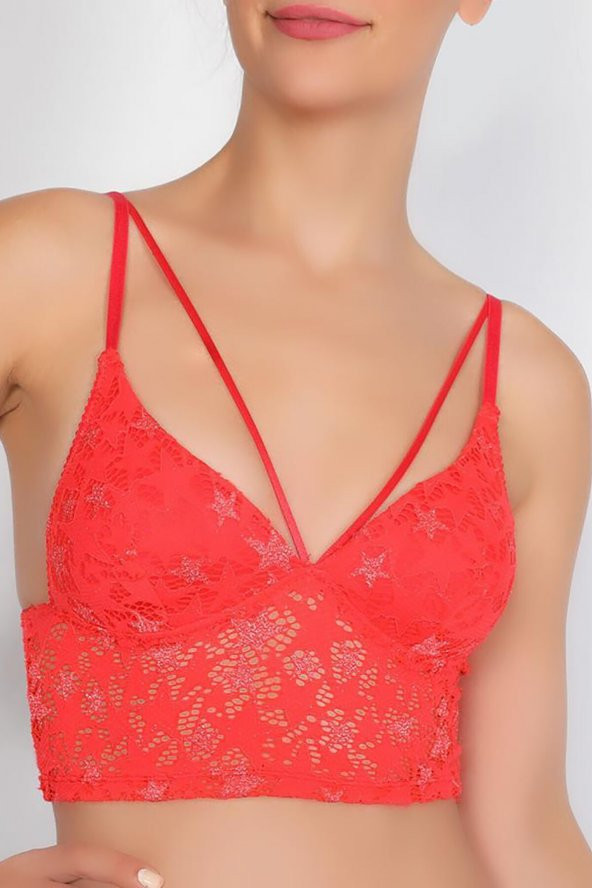 Kırmızı Nova Godina Bralet Sütyen