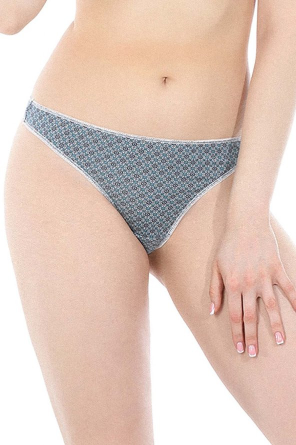 Petrol Rengi Etnik Desenli String