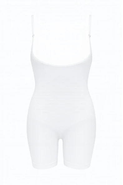 Beyaz Göğüsaltı Şortlu Korse - Resim 2