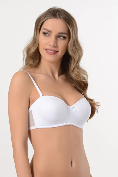 Beyaz Desteksiz Straplez Sütyen ürün görseli