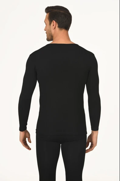 Siyah V Yaka Termal Body - Resim 3