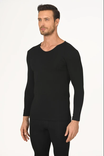 Siyah V Yaka Termal Body - Resim 2