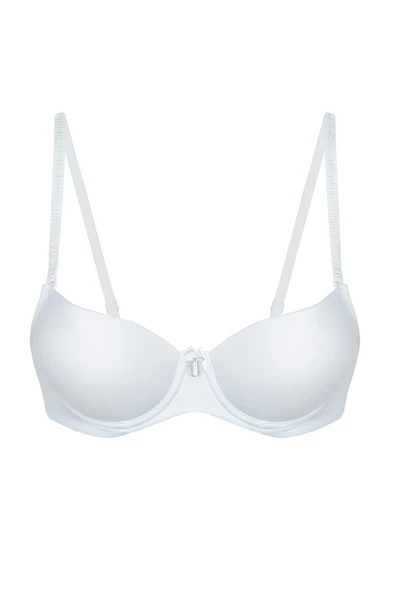 Beyaz Hafif Destekli Sütyen - Resim 4