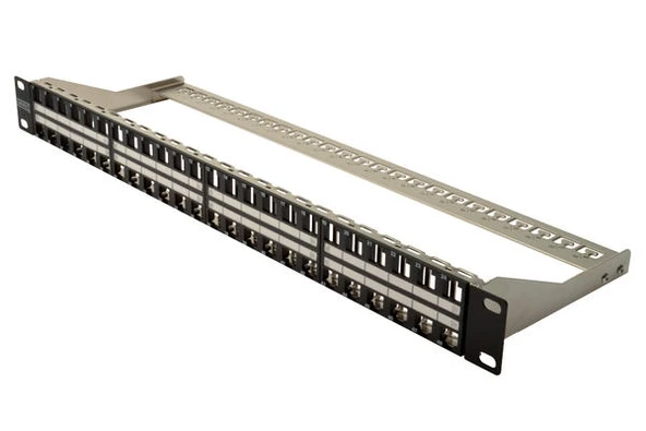 Digitus DN-91424  48'li  1U siyah boş patch panel ürün görseli 1