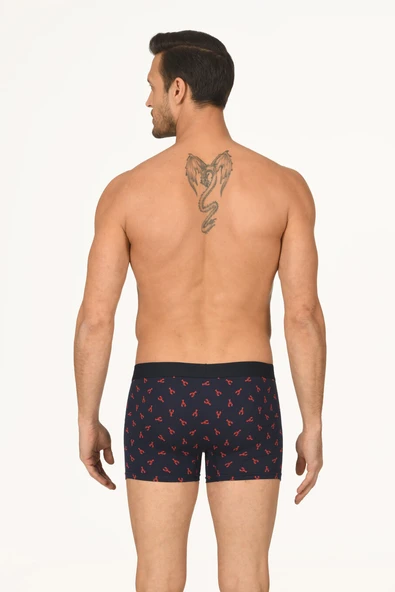 Lacivert Akrep Desen Boxer - 2