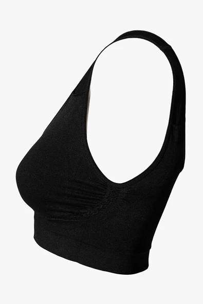 Siyah Seamless Yarım Büstiyer - Resim 4