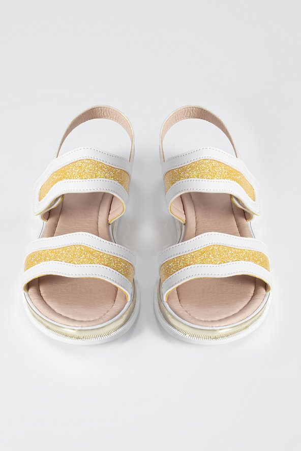 Gold-Beyaz Kız Çocuk Sandalet LPY-21Y1-045