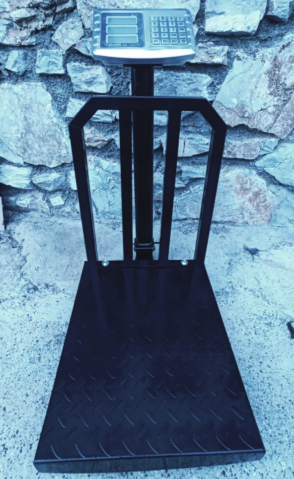 300 Kg-50x40 cm-1.kalite Terazi-Bariyerli-Şarjlı-Katlanır Kantar-2 Yıl Garantili