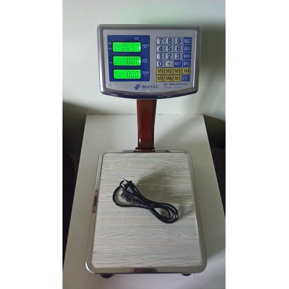 100 Kg Akülü Fiyat Hesaplı Elektronik Terazi Şarjlı Katlanır Boyunlu Kantar