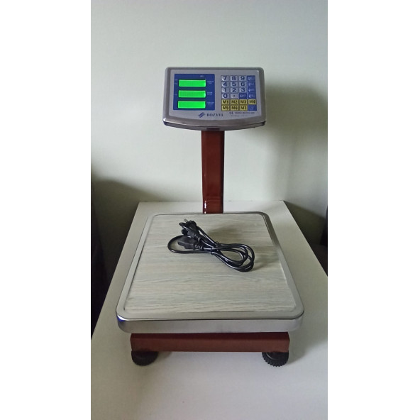 100 Kg Akülü Fiyat Hesaplı Elektronik Terazi Şarjlı Katlanır Boyunlu Kantar - 3