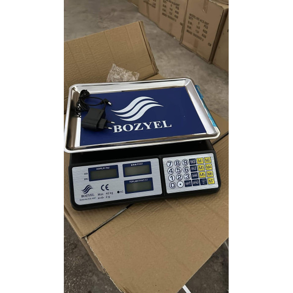 40 KG TERAZİ-FİYAT HESAPLAMALI-KIRILMAZ TABAN-200 SAAT ŞARJLI KULLANIM-2 YIL GARANTİLİ-HIZLI ÜCRETSİZ KARGO